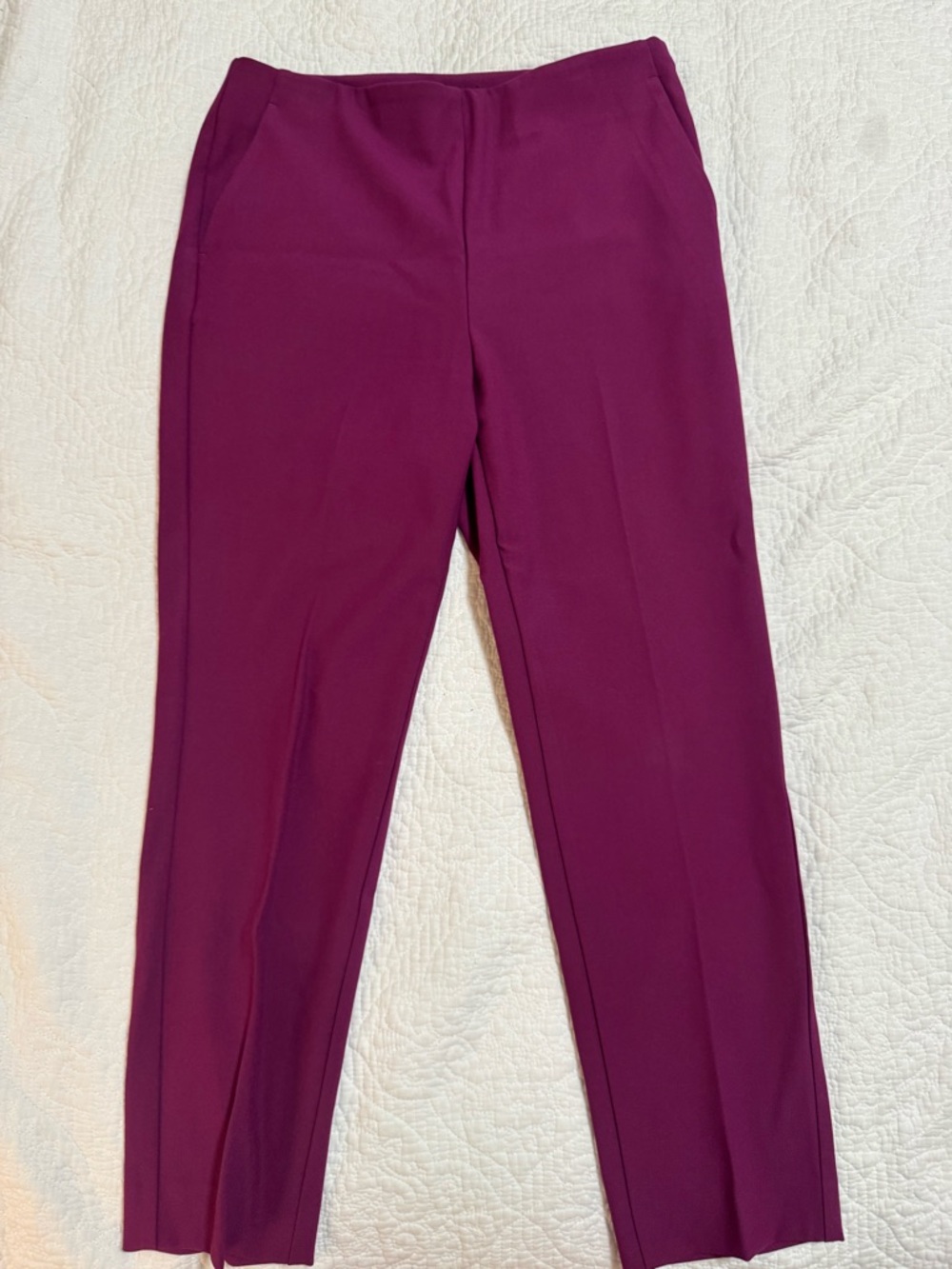 Ann Taylor Magenta Straight Leg Dress Pants